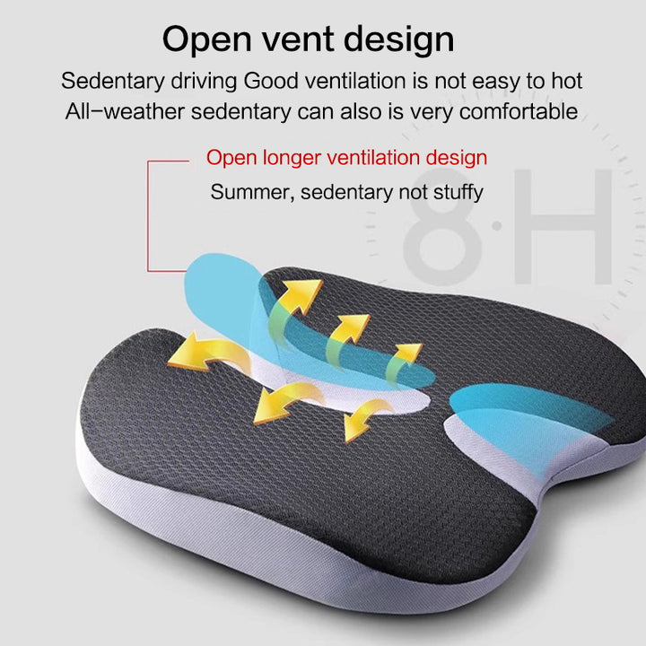 Premium Non-Slip Orthopedic Memory Foam Cushion – Tailbone and Sciatica Pain Relief Seat Cushion for Prostate Comfort