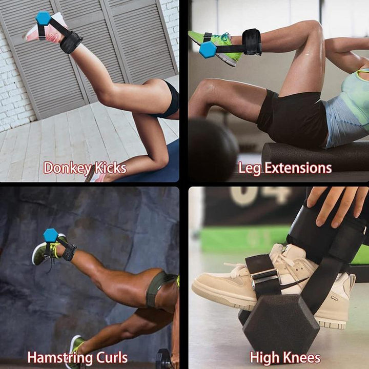 Premium Adjustable Dumbbell Ankle Strap – Soft, Comfortable Weight Strap for Leg and Hip Workouts, Portable Ankle Weights  