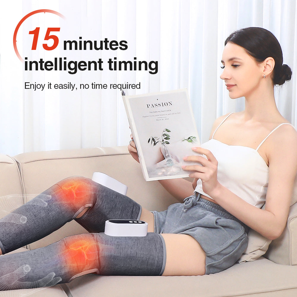 Premium Electric 360° Full Cover Leg Massager with Hot Compress & Vibration - Muscle Relaxation, Fatigue Relief, Adjustable