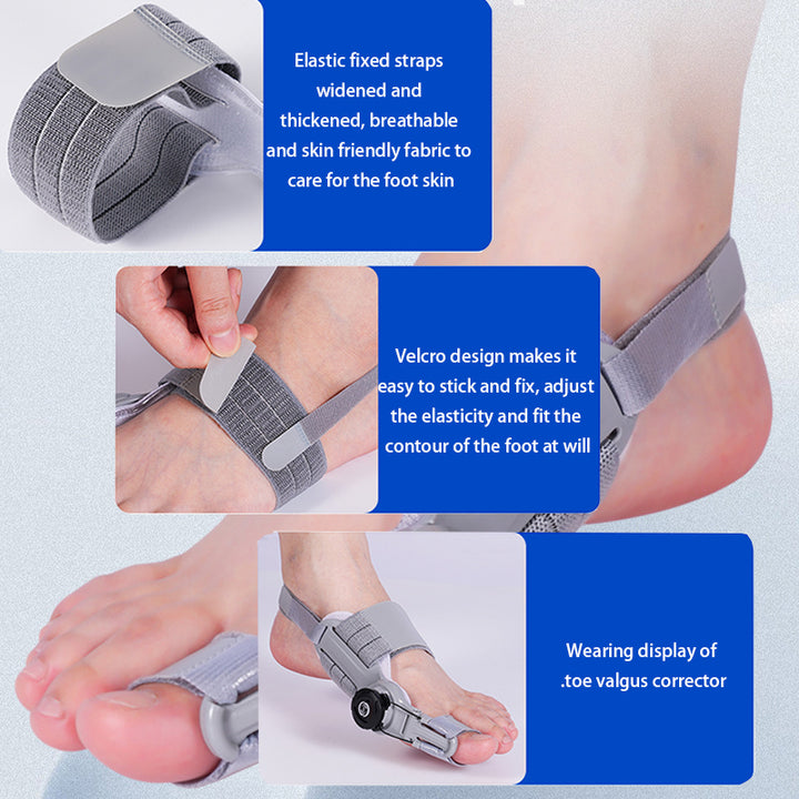 High-Quality Bunion Corrector Unisex Toe Separator for Hallux Valgus – Adjustable, Rotatable Toe Straightener, Foot Care 