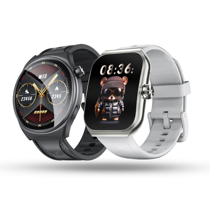 Premium Smartwatch for Men & Women, 1.96" AMOLED, Bluetooth Calling, 100+ Sport Modes, IP68 Waterproof, Health Monitoring, Sleep & Stress Tracking, Wireless Charging