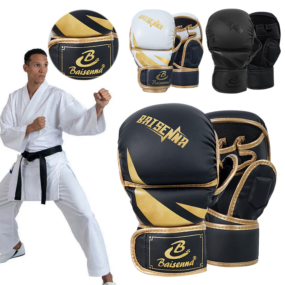 Premium MMA Half-Finger Boxing Gloves – Professional Mixed Martial Arts Training Gloves for Sanda & Free Fighting – Thickened