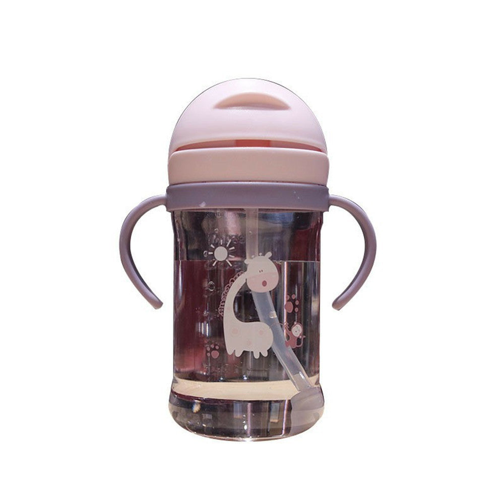 Premium 350ml Kids Drinking Cup – Wide Caliber, Spill-Proof Feeding Bottle with Straw & Gravity Ball, Durable & Easy for 