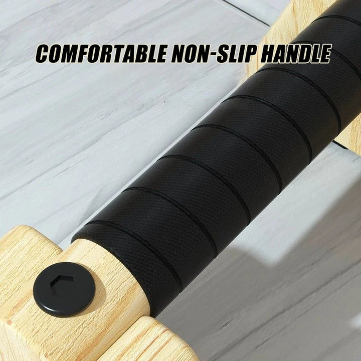 Premium Wooden Push-up Bars – Beech Wood Pull Up Stand Handles for Home Fitness, Calisthenics Exercise Equipment, Non-slip 