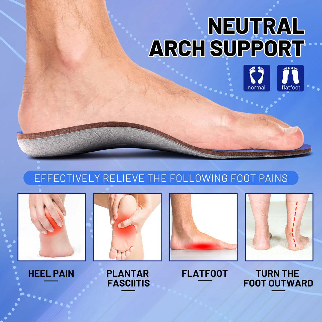 Premium Arch Support Orthotic Insoles – Pain Relief Inserts for Plantar Fasciitis, Flat Feet, and Heel Support, Ideal for