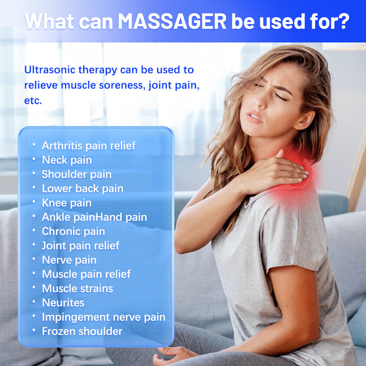 Premium Electric Microfluidic Massager for Full Body - 8 Modes & 19 Strength Levels, Deep Tissue Massage for Neck, Shoulder 