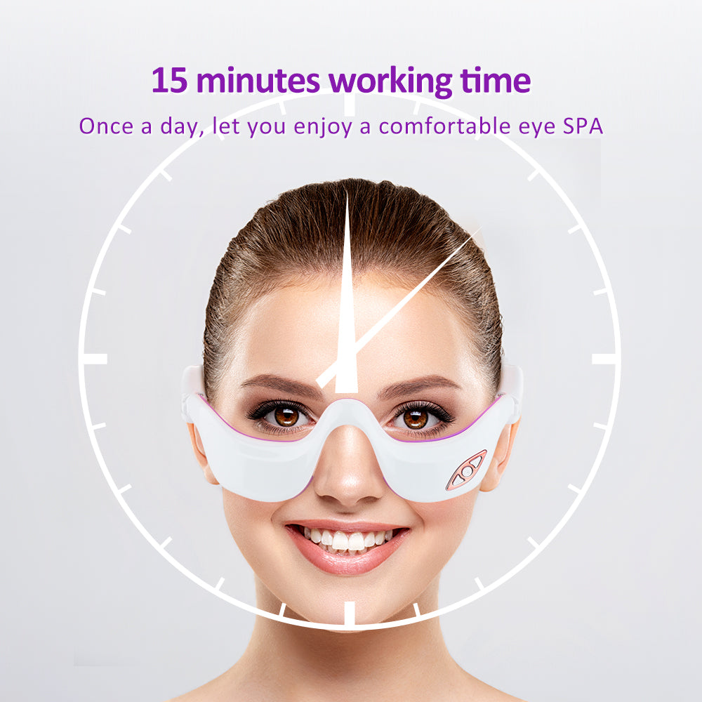Premium Electric Eye Massager - Anti-Aging Eye Care Tool, Rechargeable Device with Vibration, Heat Compress, and Pulse