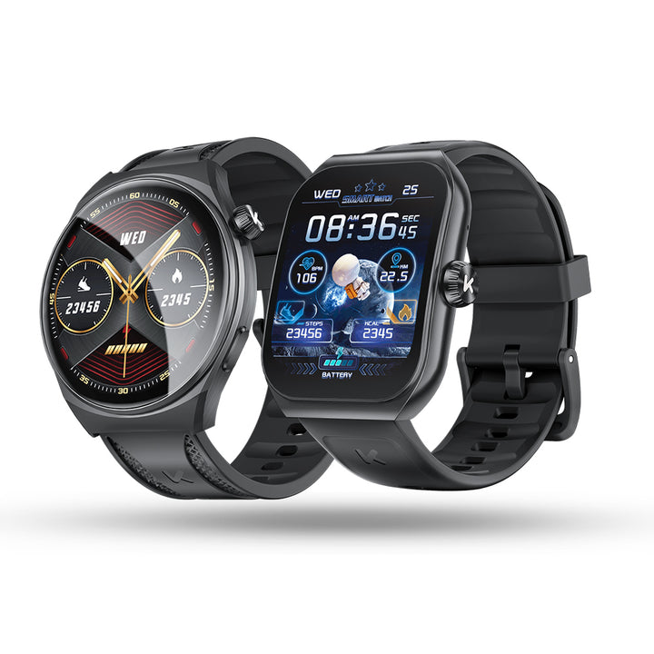 Premium Smartwatch for Men & Women, 1.96" AMOLED, Bluetooth Calling, 100+ Sport Modes, IP68 Waterproof, Health Monitoring, Sleep & Stress Tracking, Wireless Charging