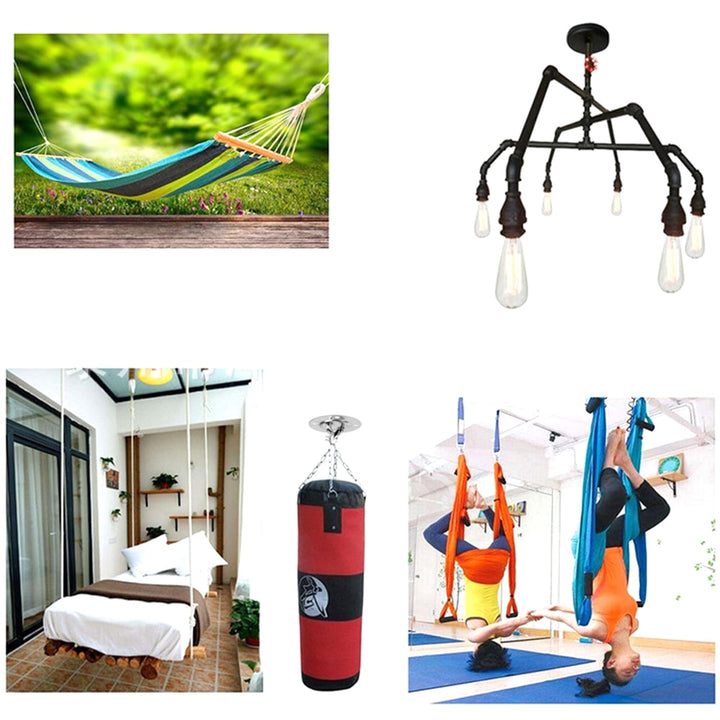 Premium Battle Rope Anchor Kit – Heavy Duty Stainless Steel Wall & Ceiling Mount Bracket for Suspension Straps, Yoga Hammocks