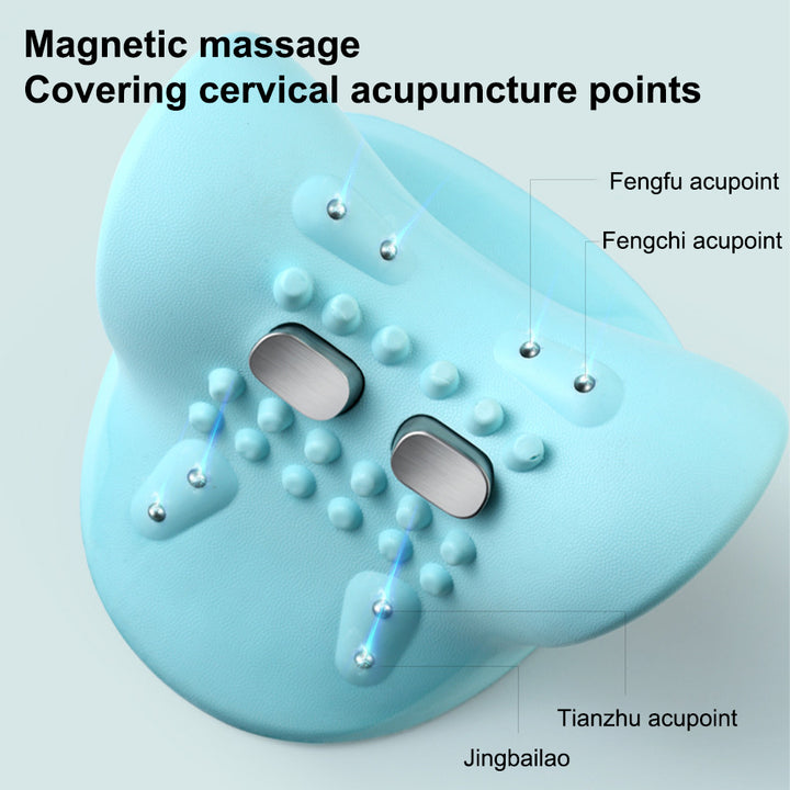 Premium Electric EMS Neck Massager with Heated Neck Stretcher, Vibration and Infrared Airbag Cervical Spine Support for 