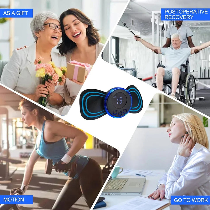 Premium Electric Microfluidic Massager for Full Body - 8 Modes & 19 Strength Levels, Deep Tissue Massage for Neck, Shoulder 