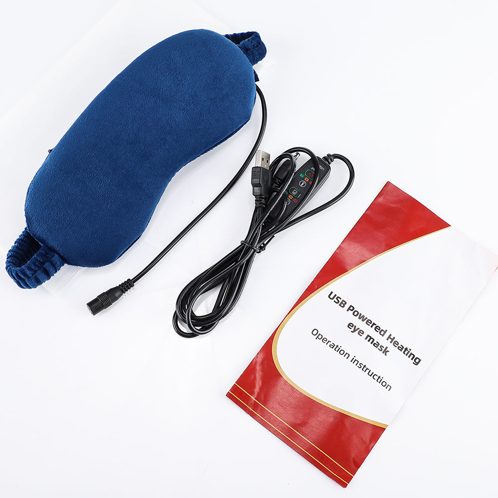 Premium Reusable USB Electric Heated Eye Mask – Infrared Hot Compress, Warm Therapy for Eye Care, Relieve Tired & Dry Eyes, 
