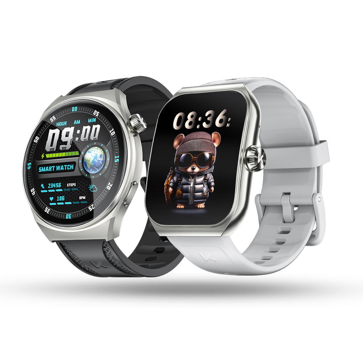 Premium Smartwatch for Men & Women, 1.96" AMOLED, Bluetooth Calling, 100+ Sport Modes, IP68 Waterproof, Health Monitoring, Sleep & Stress Tracking, Wireless Charging