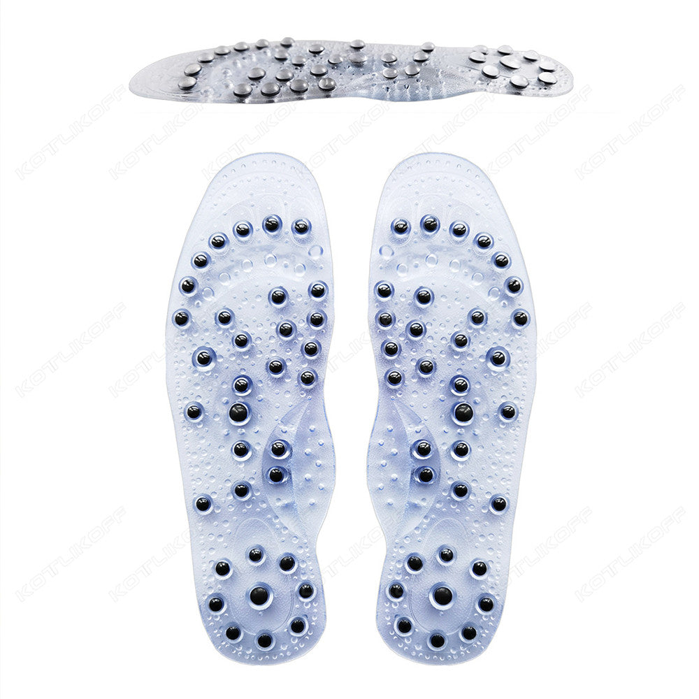Premium Foot Acupressure Insoles with 68 Magnet Therapy – Breathable Sports Cushion Inserts for Body Detox, Pain Relief, and 