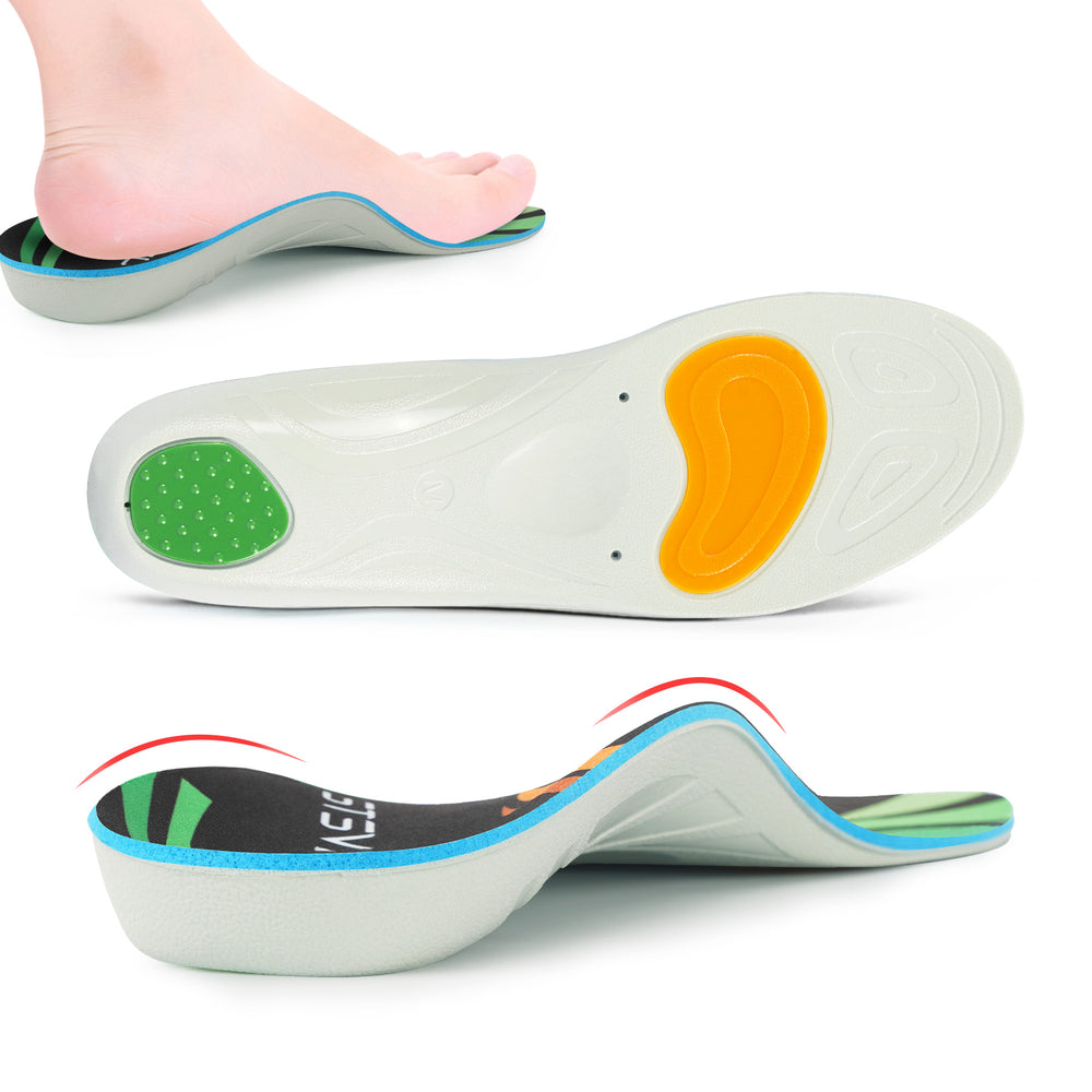 Premium Orthopedic Insoles for Plantar Fasciitis Relief | Shock Absorb Arch Support for Flat Feet | GEL Cushioning 