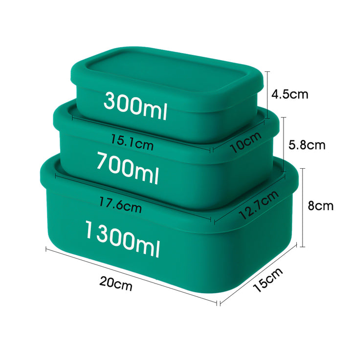 Premium Leak-Proof Bento Lunch Box – Reusable Silicone Meal Prep Container, BPA-Free, Microwave & Dishwasher Safe, Perfect  