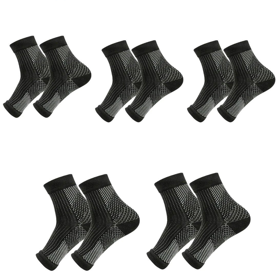 Premium Ankle Support Compression Sleeves – Breathable Sports Brace for Men & Women, Running & Outdoor Protection, 1/3/5 Pairs, Adjustable Fit, Comfortable Support