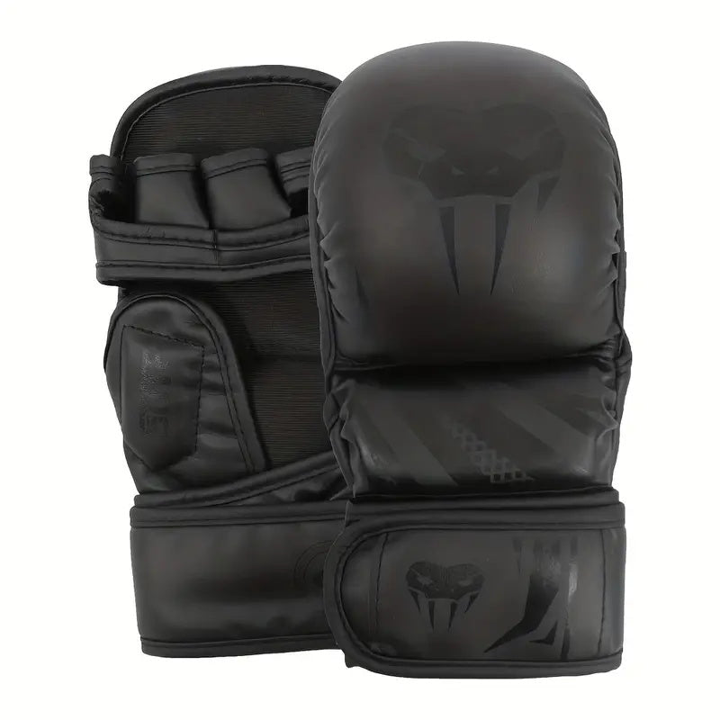 Premium MMA Half-Finger Boxing Gloves – Professional Mixed Martial Arts Training Gloves for Sanda & Free Fighting – Thickened
