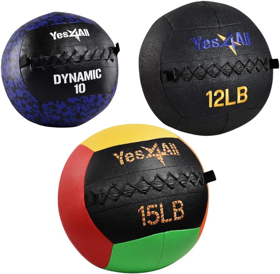 Premium Snatch Wall Medicine Ball – Adjustable 2-15kg for CrossFit & Balance Training – Soft Grip, Durable Artificial