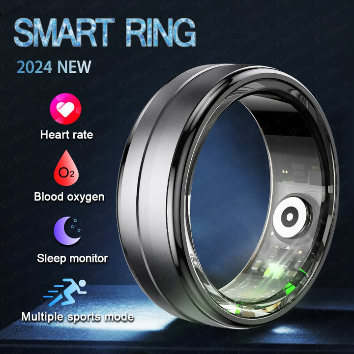Premium Smart Ring – Heart Rate, Blood Oxygen, and Sleep Health Monitor for Men and Women, Waterproof 5ATM Fitness 