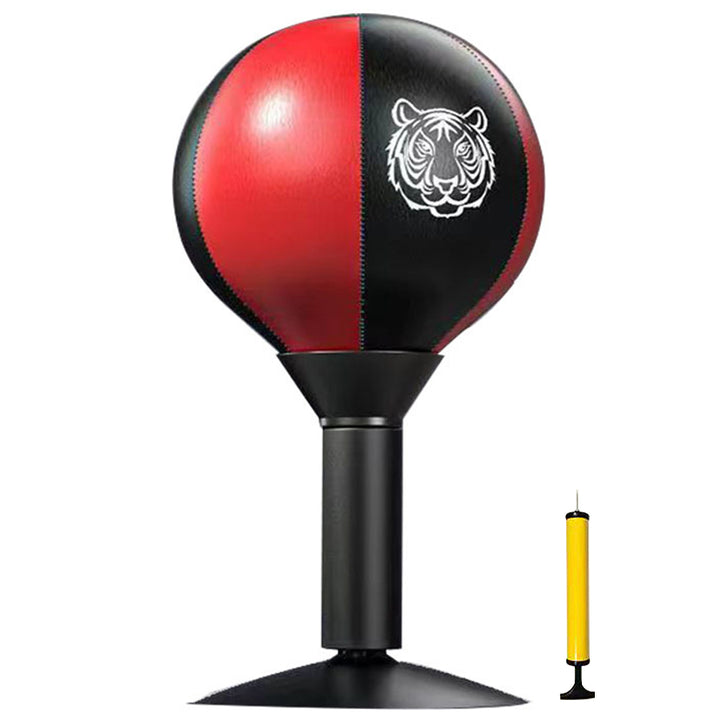 Premium Stress Relief Punching Bag – Desktop Boxing Speed Ball with Suction Cup Base – Inflatable Foam Spring for Reflex & 