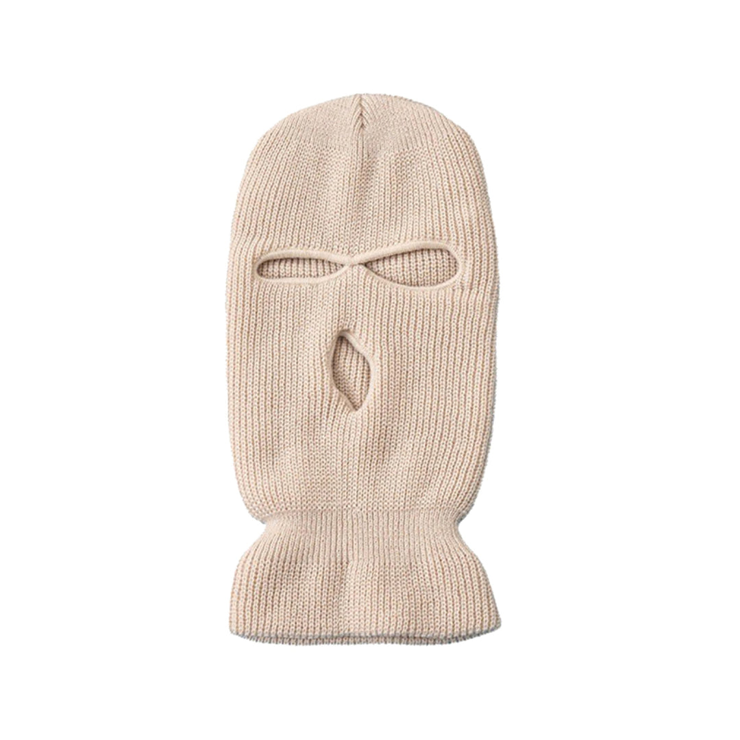 Premium Windproof Full Face Ski Mask – Men’s Wool Balaclava with 3 Holes, Warm Knit Winter Hat, Custom Embroidery, 16 Color
