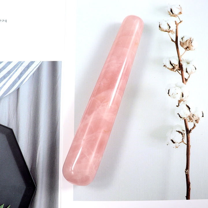 Premium Natural Quartz Yoni Wand Crystal Massage Stick for Acupuncture, Face Scraping, and Beauty Care – Made from Rose Quartz