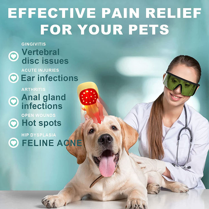 Premium Cold Laser Therapy Device for Pain Relief | 4x808nm & 16x650nm Infrared Light Therapy | Handheld Massager for 
