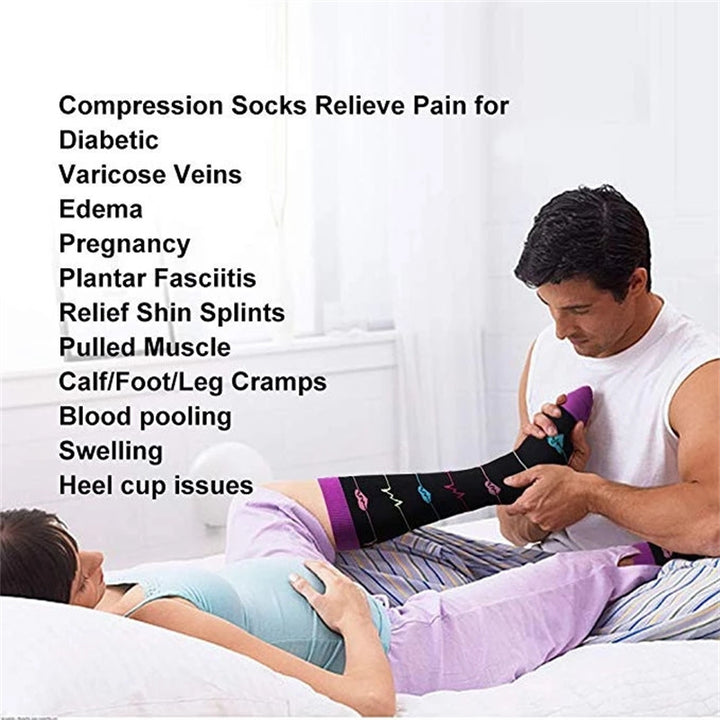 Premium Compression Socks for Men – 20-30mmHg Sports & Running Support – Cat & Dog Animal Print High Stockings