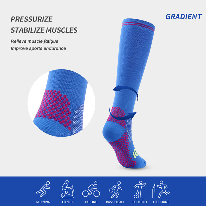 Premium Compression Socks for Men & Women – 20-30 mmHg Support for Varicose Veins, Running, Cycling, Football, Soccer – 