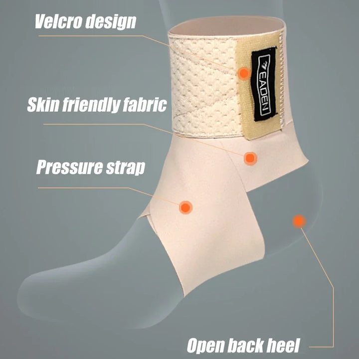 Premium Adjustable Ankle Brace Support for Men, Women & Kids – Ultrathin High-Elastic Compression Sleeves for Pain Relief & 