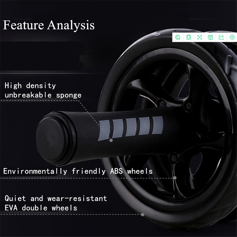 Premium Ab Roller Wheel for Core & Abdominal Strength Training - No Noise, Durable ABS & EVA Material, Includes Mat for