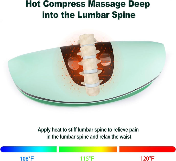 Premium Electric Lumbar Traction Device for Lower Back Pain Relief – Vibration & Thermal Therapy, Ergonomic Design,