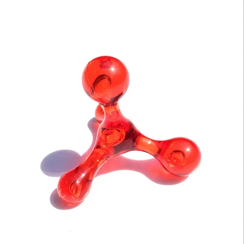 Premium Portable Body Massager - Mini Four Balls Travel Massager for Trigger Point Therapy, Head, Back, Foot, and Leg