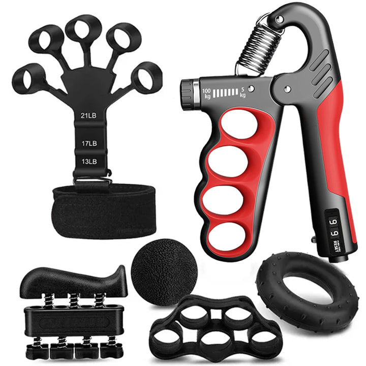 Premium Adjustable 5-100KG Grip Strength Trainer with Counter – Hand Gripper for Muscle Building, Wrist Expander & Fitness