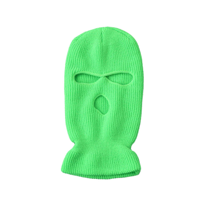 Premium Windproof Full Face Ski Mask – Men’s Wool Balaclava with 3 Holes, Warm Knit Winter Hat, Custom Embroidery, 16 Color