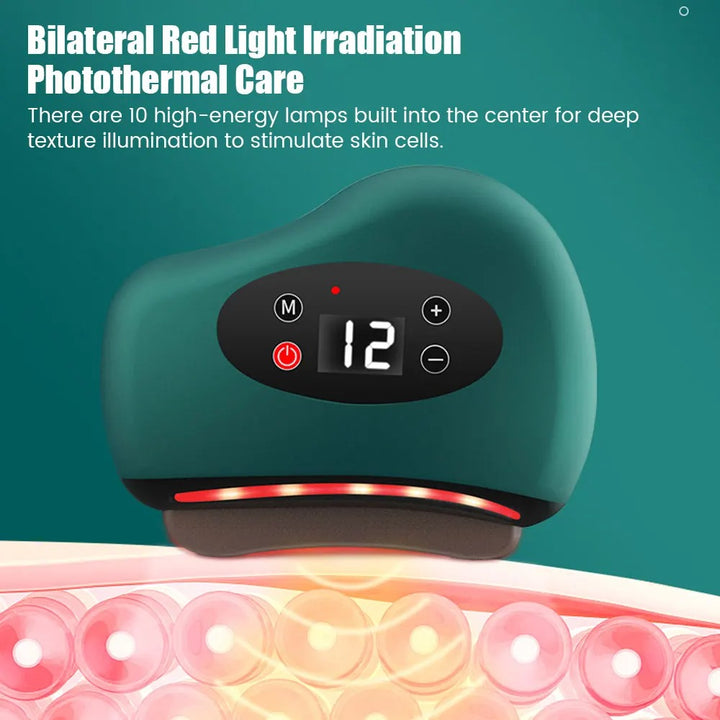 High Quality Electric Guasha Massager with Heating & Vibration – Hot Compress Eye & Face Tool for Skin Lifting & Wrinkle 