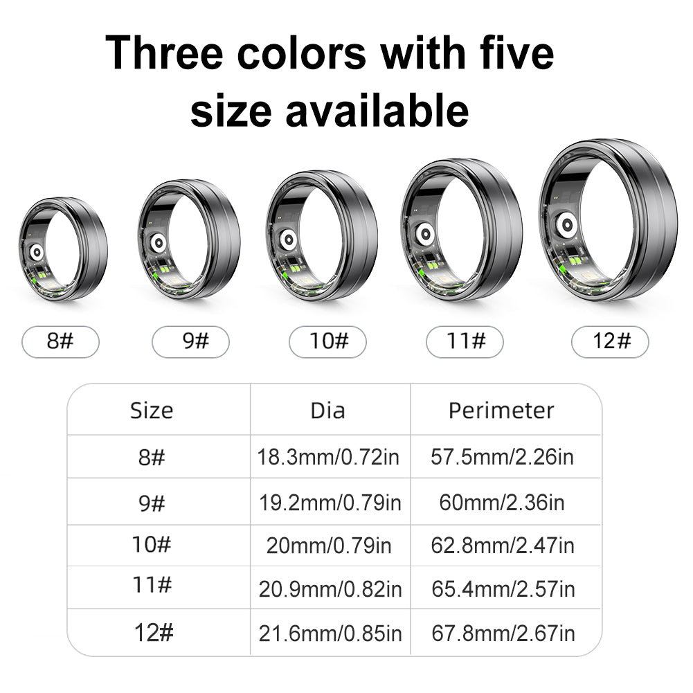 Premium Smart Ring for Men & Women – Health Monitor, Fitness Tracker, Waterproof Design, Multiple Sport Modes