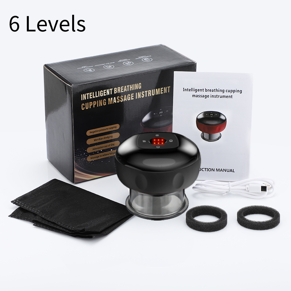 Premium Electric Cupping Therapy Set – Rechargeable Gua Sha Massager, 12-Level Vacuum Suction, Fat Burning & Slimming, Red 