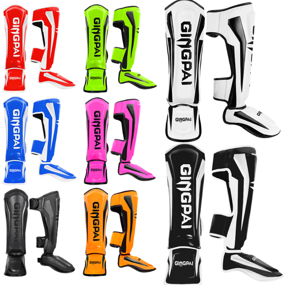 Premium Muay Thai Leg Protectors – High Quality Sanda Fighting Combo with Thickened Back Guard, Durable Leg Guards 