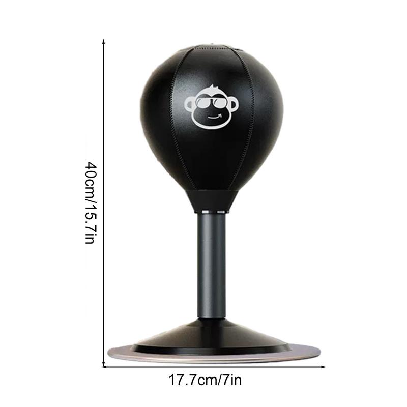 Premium Stress Relief Punching Bag – Desktop Boxing Speed Ball with Suction Cup Base – Inflatable Foam Spring for Reflex & 