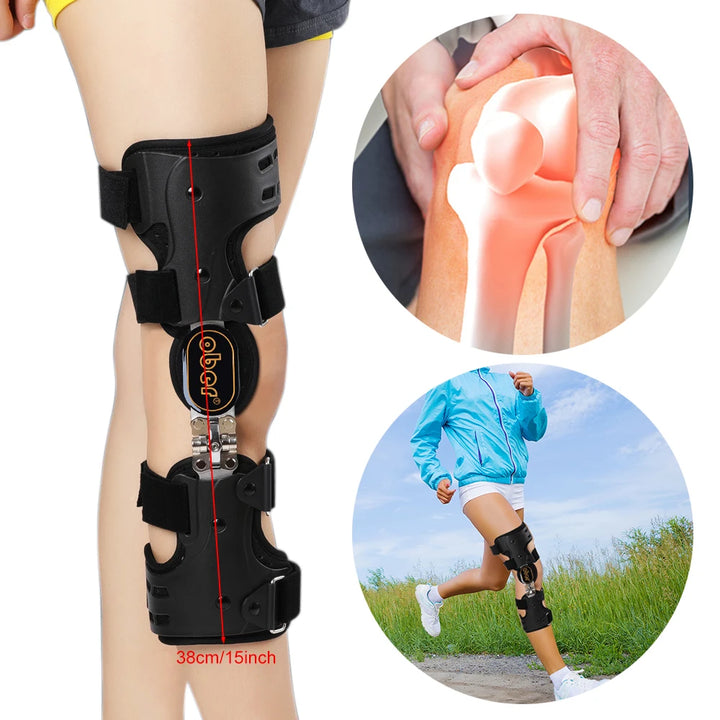 Premium Knee Brace for ACL/MCL/PCL Injuries, Ligament Support & Sports Recovery, Hinged ROM Orthopedic Orthosis for Men & 