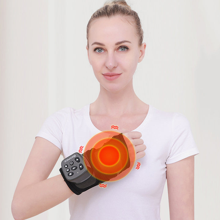 Premium Electric Hand Massager - 3-in-1 Multi-Function Vibration Wristband with Air Compression, Heat, and Kneading for 