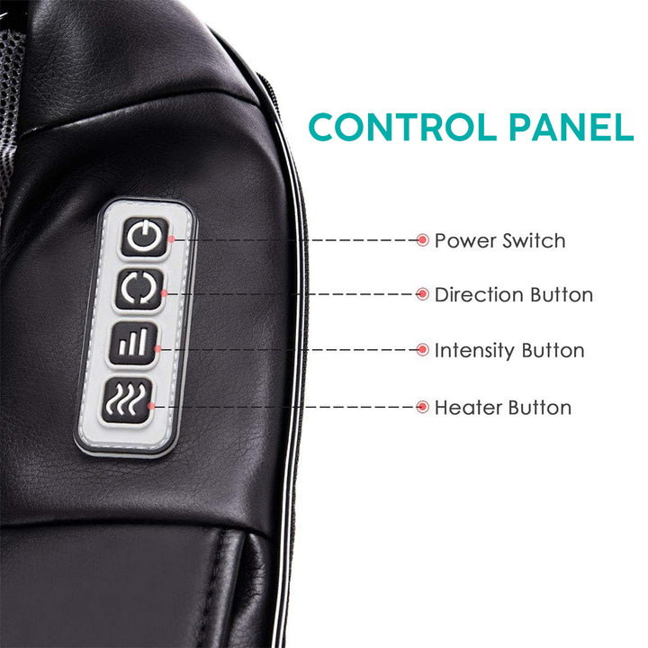 Premium Shiatsu Back, Neck & Shoulder Massager with Heating Function, 4D Deep Tissue Kneading Massage Pillow for Full Body 