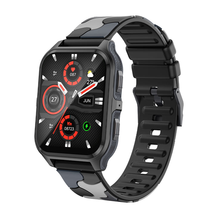 Premium Outdoor Military Smartwatch for Men – 1.9" Display, Bluetooth Calling, 3ATM Waterproof, Heart Rate, Blood Oxygen, 